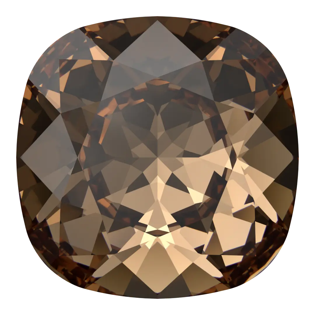 Swarovski Fancy Stones Cushion Square (4470) Recreated Light Smoked Topaz