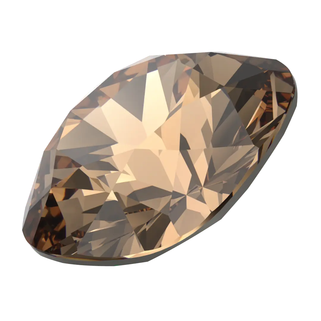 Swarovski Fancy Stones Cushion Square (4470) Recreated Light Smoked Topaz
