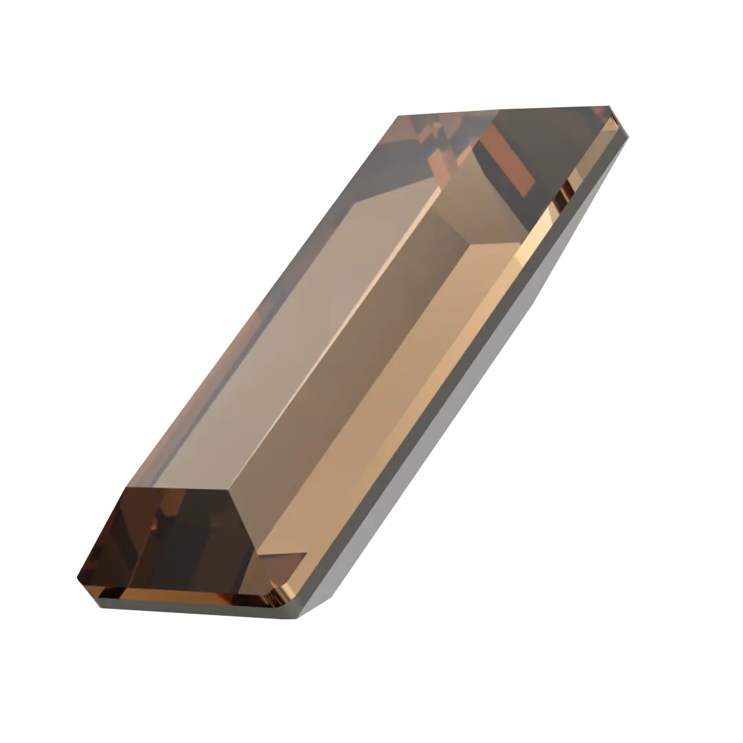 Swarovski Fancy Stones Baguette (4501) Recreated Light Smoked Topaz