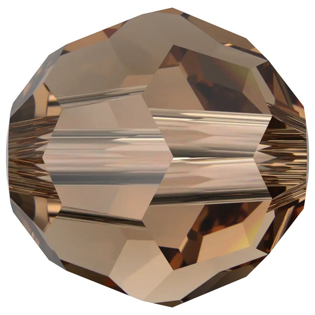 Swarovski Crystal Beads Round (5000) Recreated Light Smoked Topaz