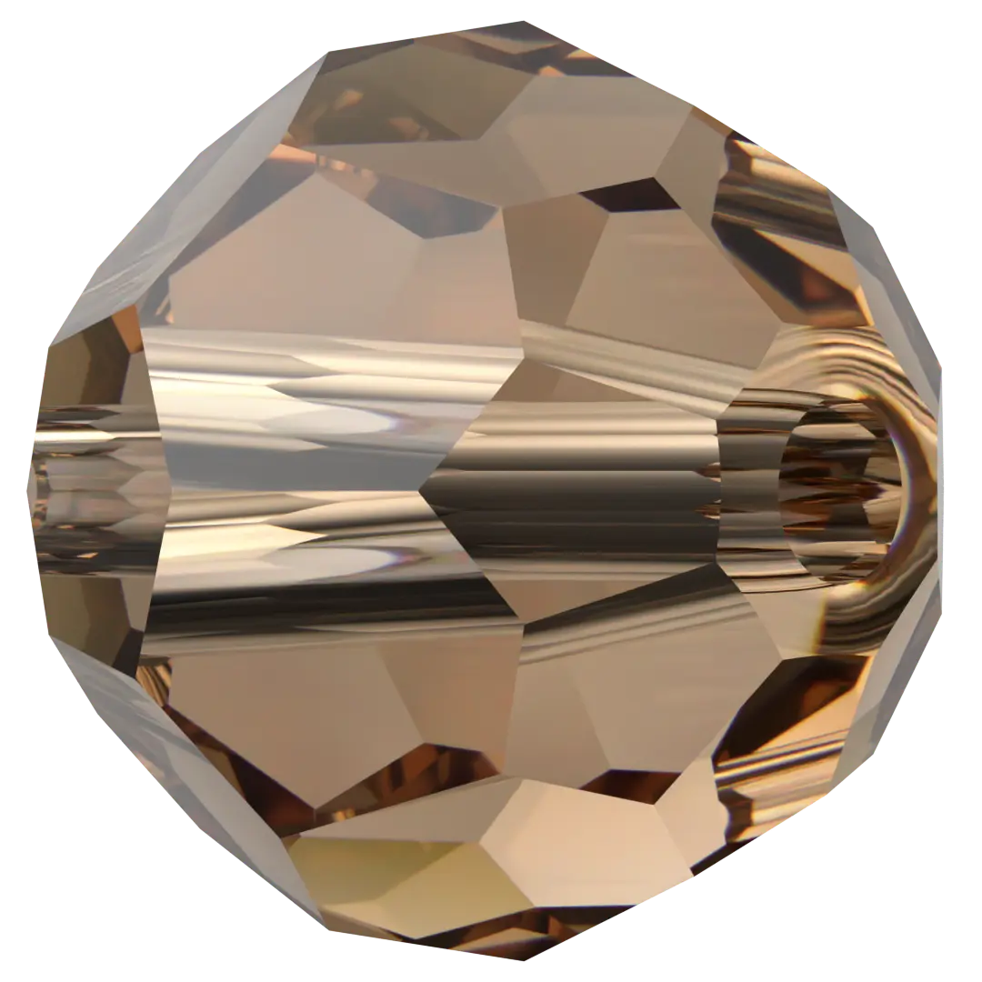Swarovski Crystal Beads Round (5000) Recreated Light Smoked Topaz
