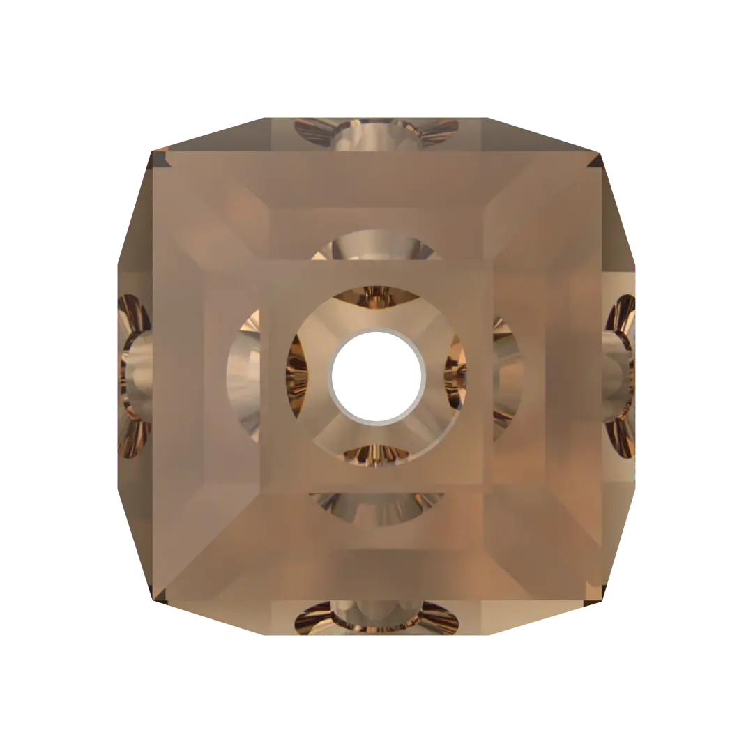 Serinity Crystal Beads Cube (5601) Light Smoked Topaz