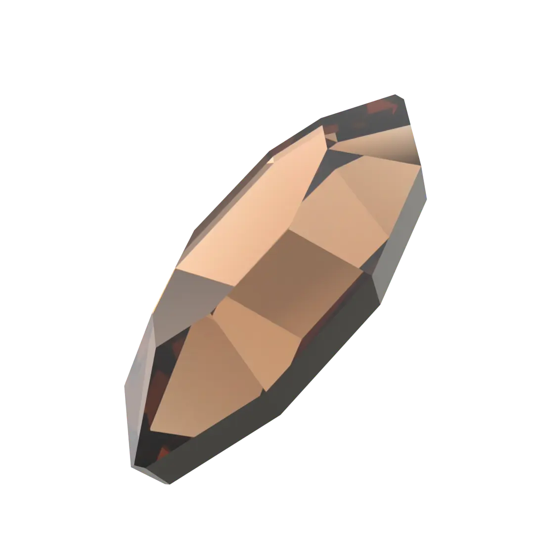 Serinity Hotfix Flat Back Crystals Navette (2200) Smoked Topaz