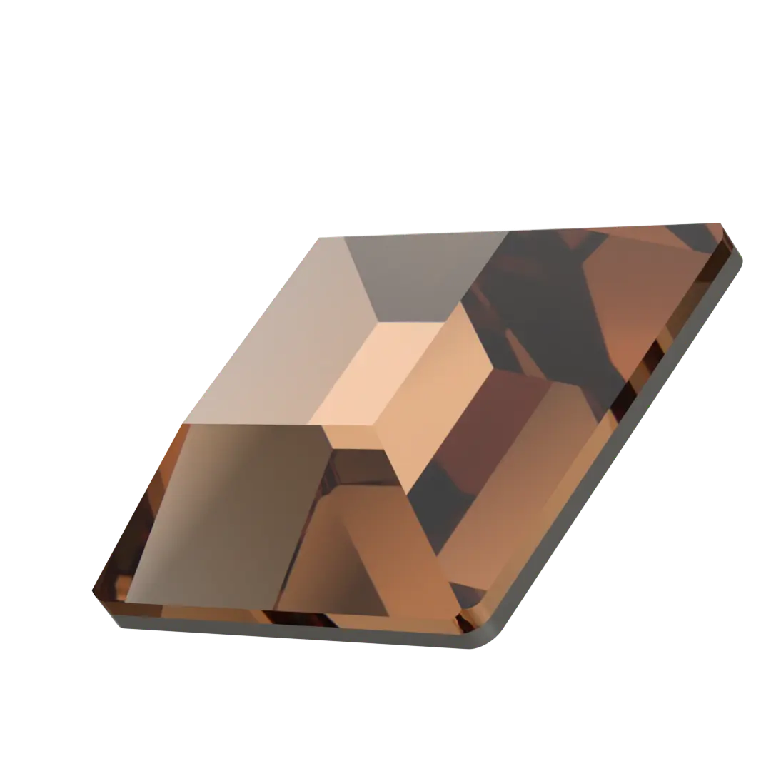 Swarovski Hotfix Flat Back Crystals Square (2400) Recreated Smoked Topaz