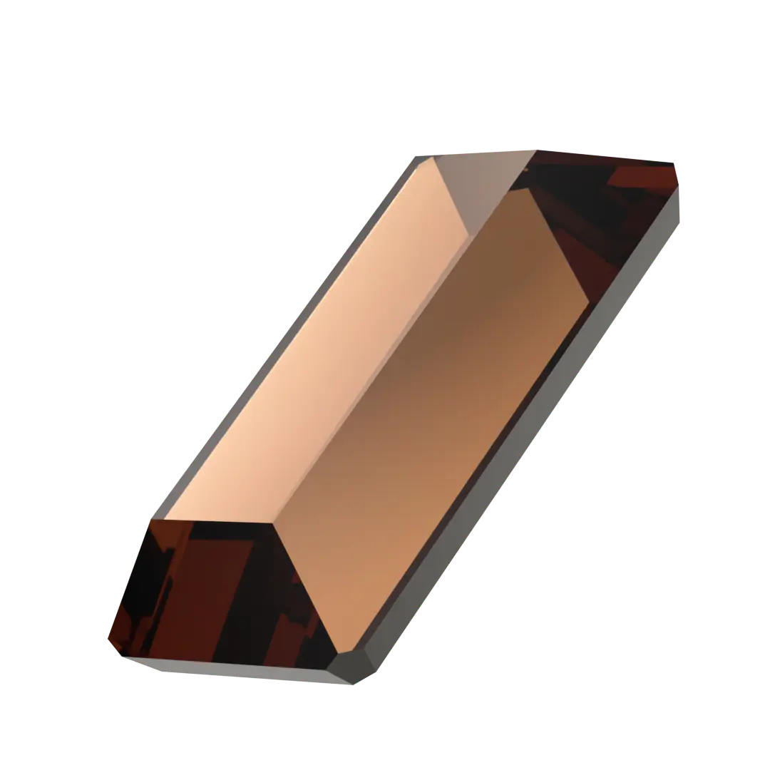 Serinity Hotfix Flat Back Crystals Baguette (2510) Smoked Topaz