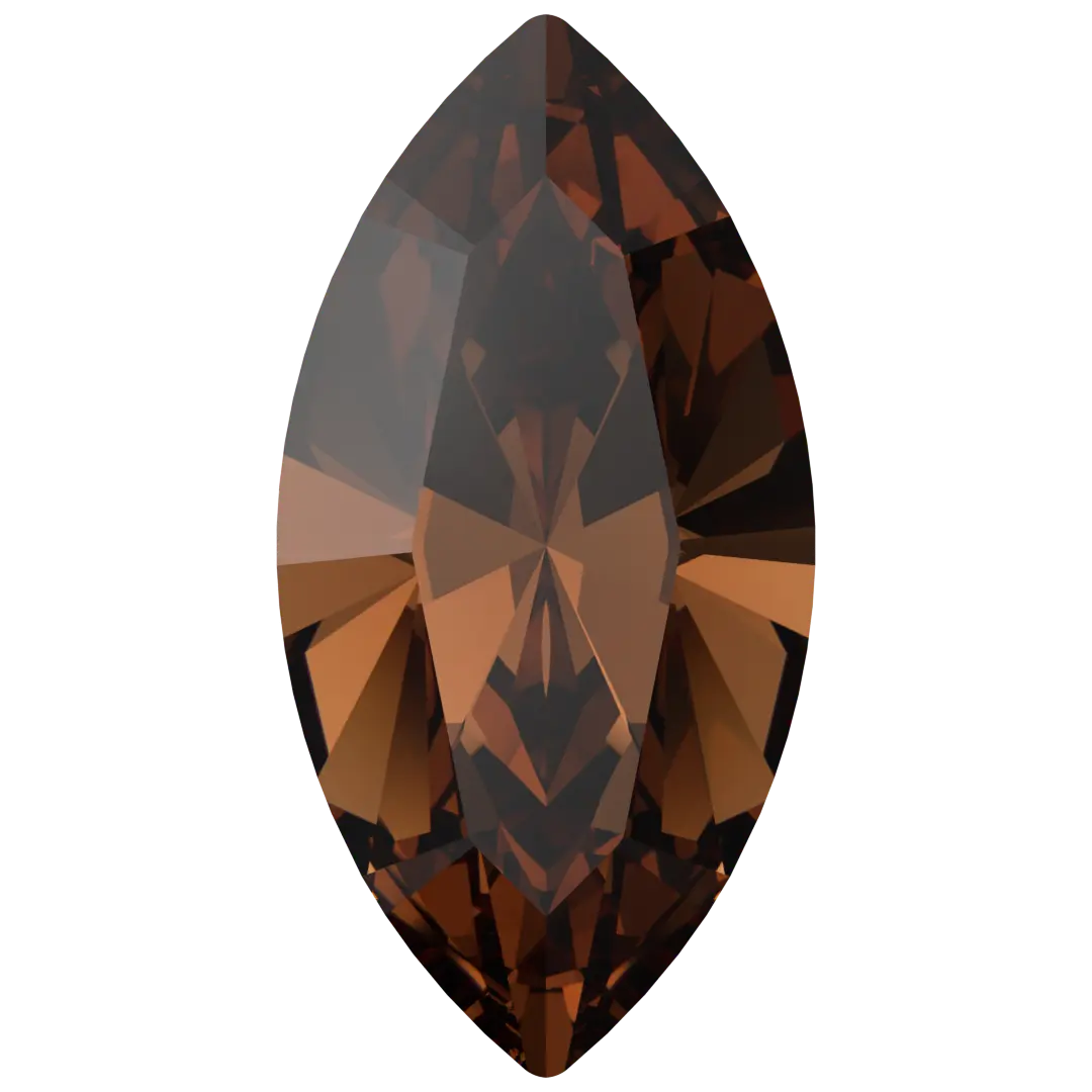 Swarovski Fancy Stones Xilion Navette (4228) Recreated Smoked Topaz