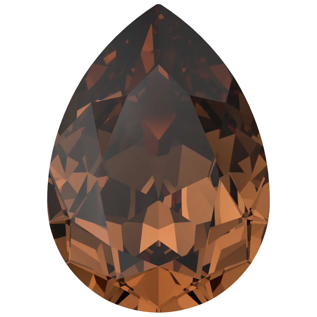 Swarovski Fancy Stones Pear (4320) Recreated Smoked Topaz