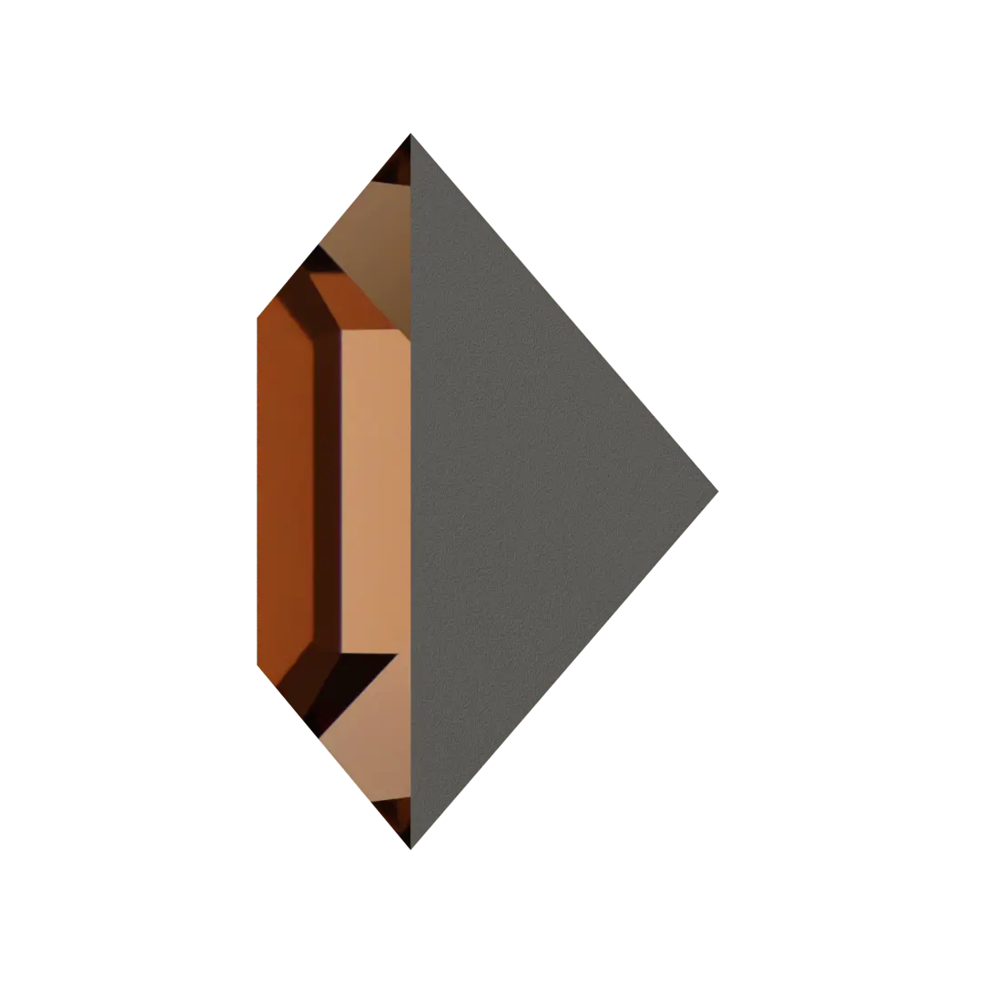 Swarovski Fancy Stones Xilion Square (4428) Recreated Smoked Topaz