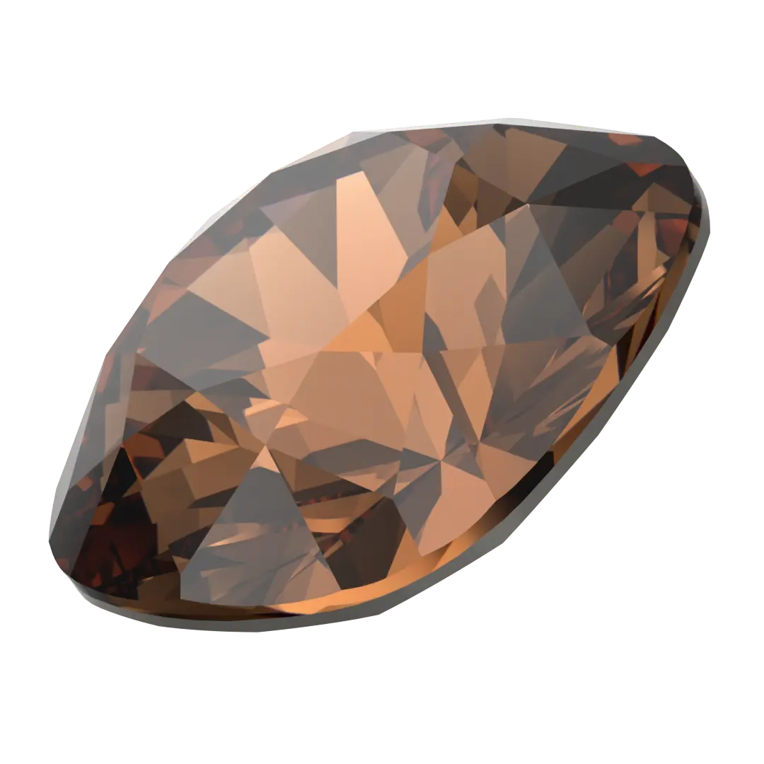 Swarovski Fancy Stones Cushion Square (4470) Recreated Smoked Topaz