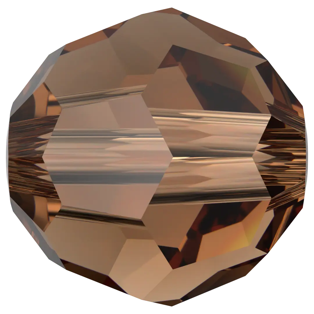 Swarovski Crystal Beads Round (5000) Recreated Smoked Topaz
