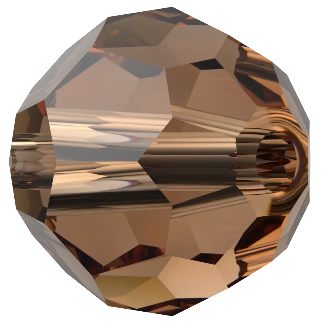 Swarovski Crystal Beads Round (5000) Recreated Smoked Topaz