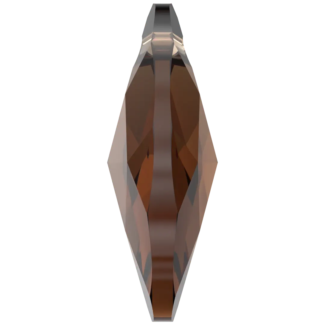 Swarovski Pendants Peardrop (6106) Recreated Smoked Topaz