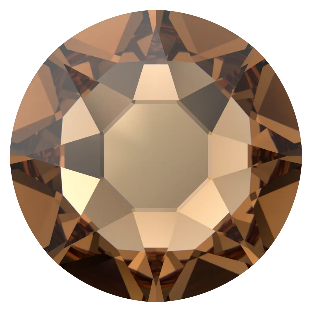 Serinity Hotfix Flat Back Crystals (2000, 2038 & 2078) Light Smoked Topaz