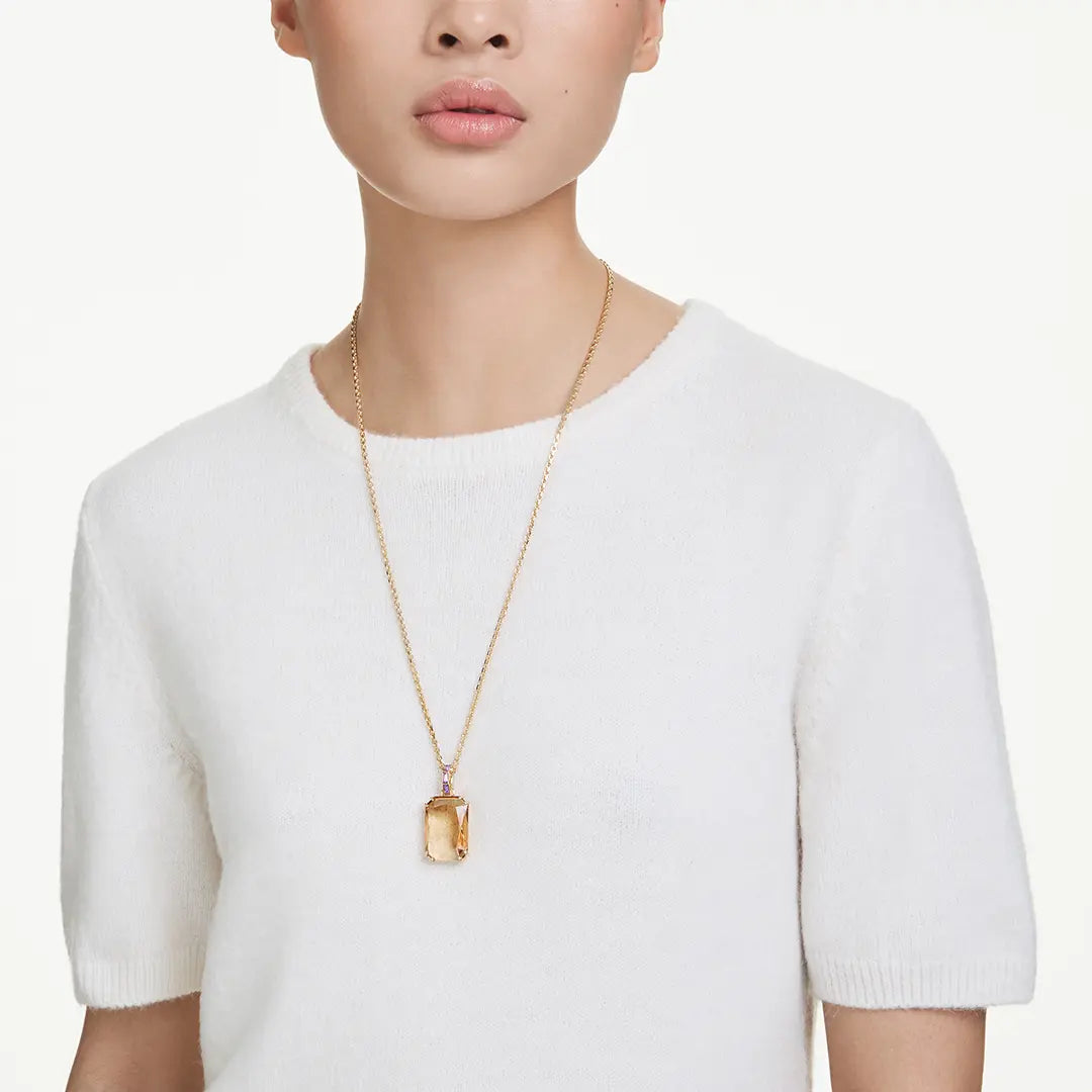 Swarovski Millenia Pendant Octagon Cut Caramel Gold-tone plated Swarovski Millenia Pendant Octagon Cut Caramel Gold-tone plated