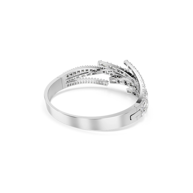 Swarovski Matrix Bangle Mixed Cuts White Rhodium Plated