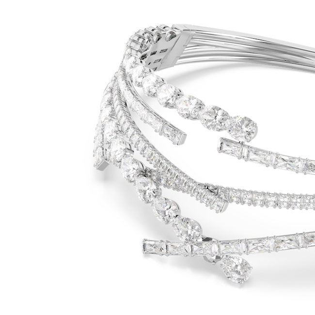 Swarovski Matrix Choker Mixed Cuts White Rhodium Plated