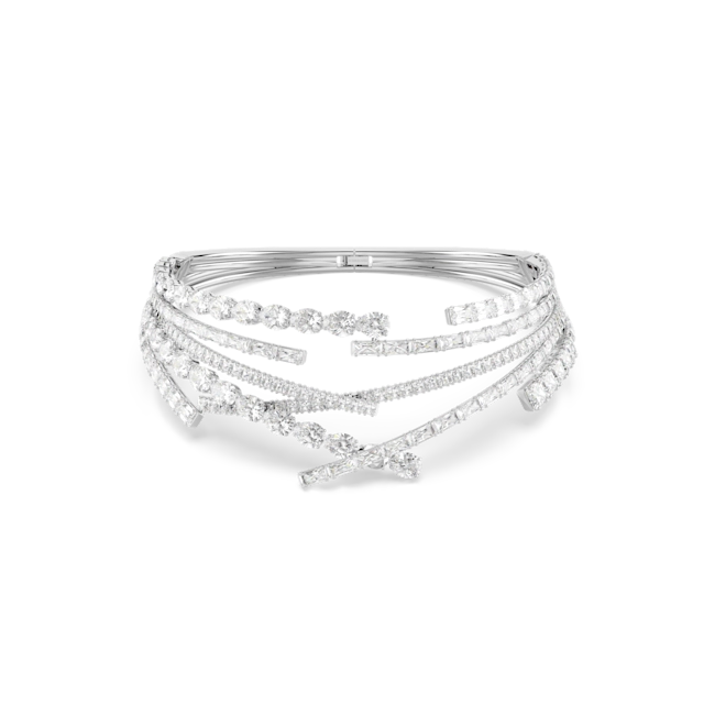 Swarovski Matrix Choker Mixed Cuts White Rhodium Plated