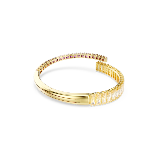 Swarovski Matrix Bangle Mixed Cuts Multi-Coloured Gold-Tone Plated