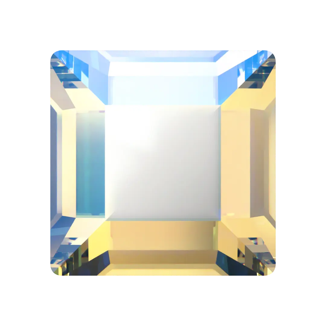 Swarovski Hotfix Flat Back Crystals Square (2400) Crystal Shimmer