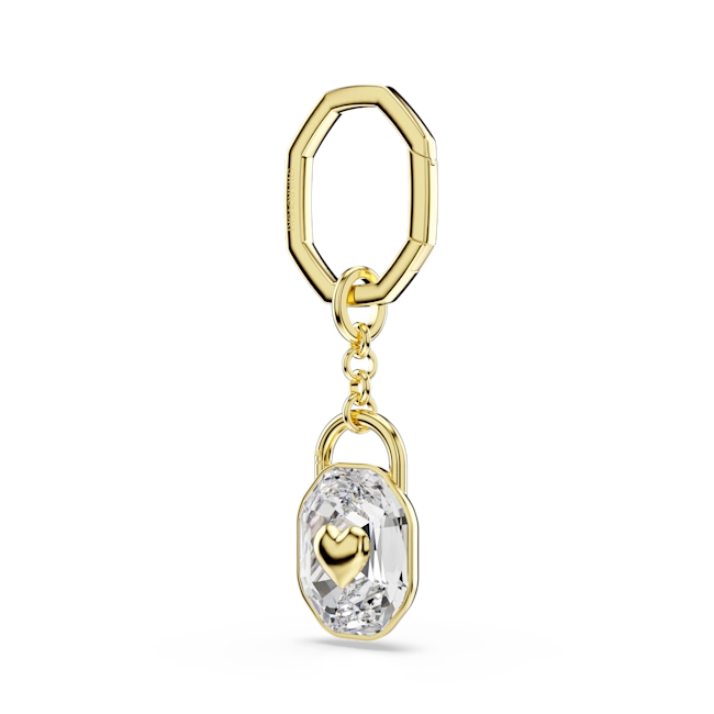Swarovski Key Ring Oval Cut White Gold-Tone Plated