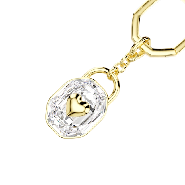 Swarovski Key Ring Oval Cut White Gold-Tone Plated