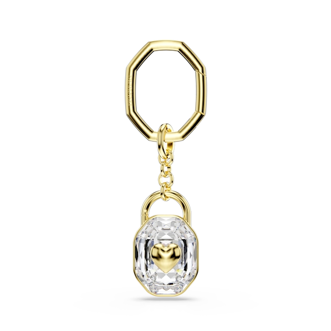 Swarovski Key Ring Oval Cut White Gold-Tone Plated