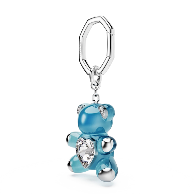 Swarovski Teddy Key Ring Bear Blue Rhodium plated