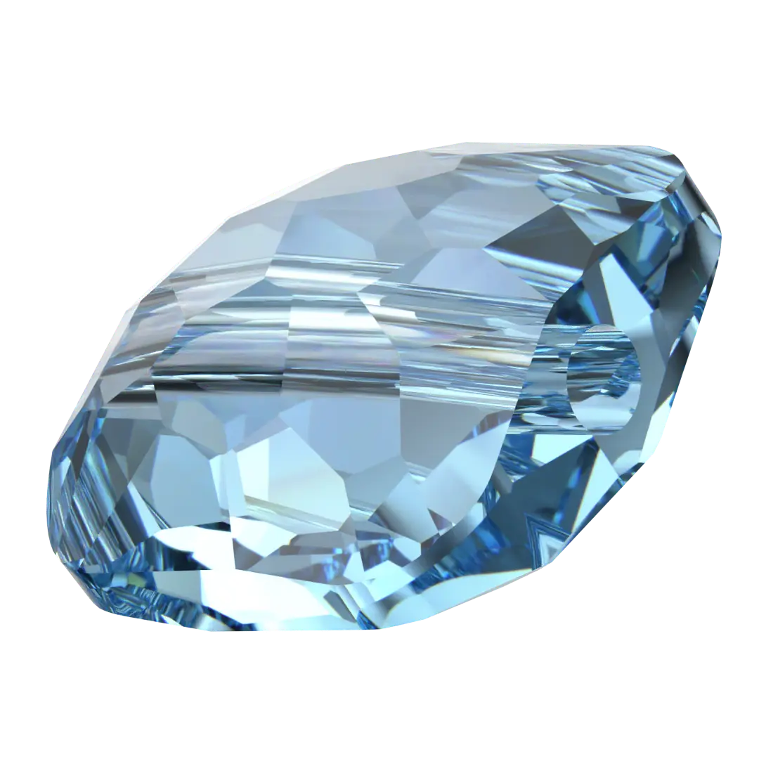 Serinity Crystal Beads Fantasy Square (5035) Aquamarine