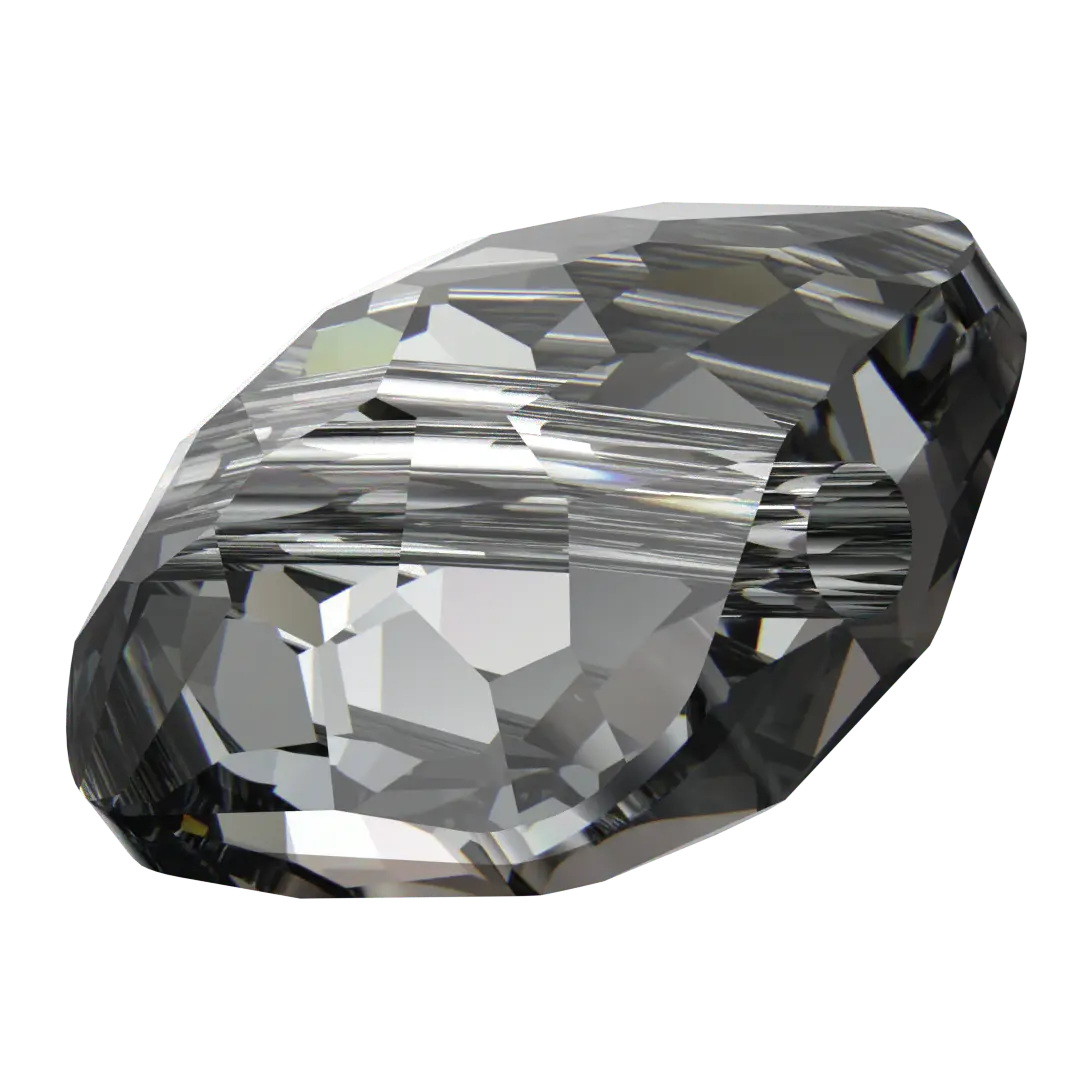 Serinity Crystal Beads Fantasy Square (5035) Crystal Silver Night