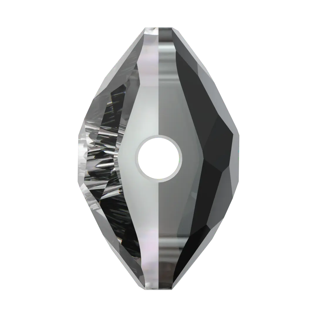 Serinity Crystal Beads Fantasy Square (5035) Crystal Silver Night