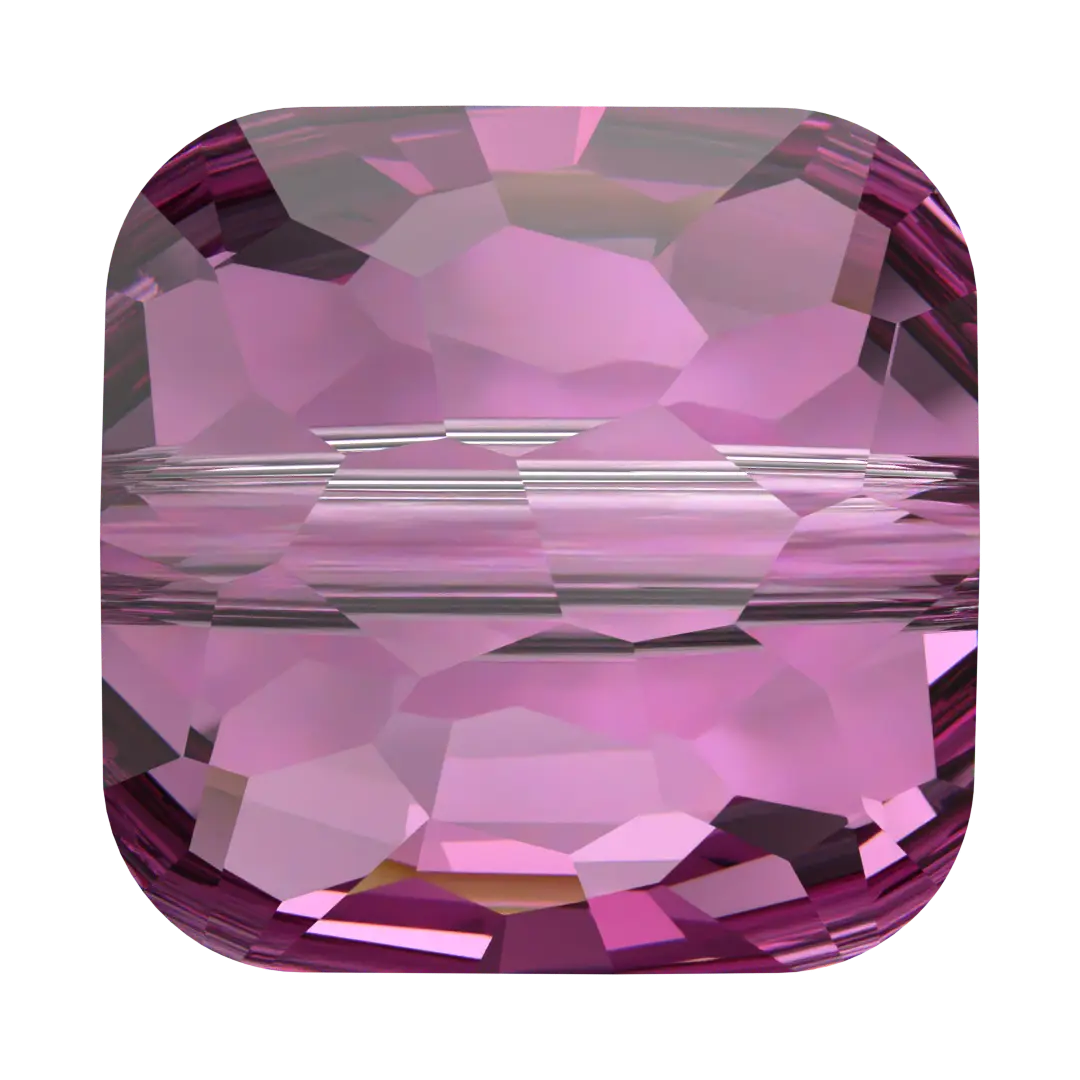 Serinity Crystal Beads Fantasy Square (5035) Dark Rose