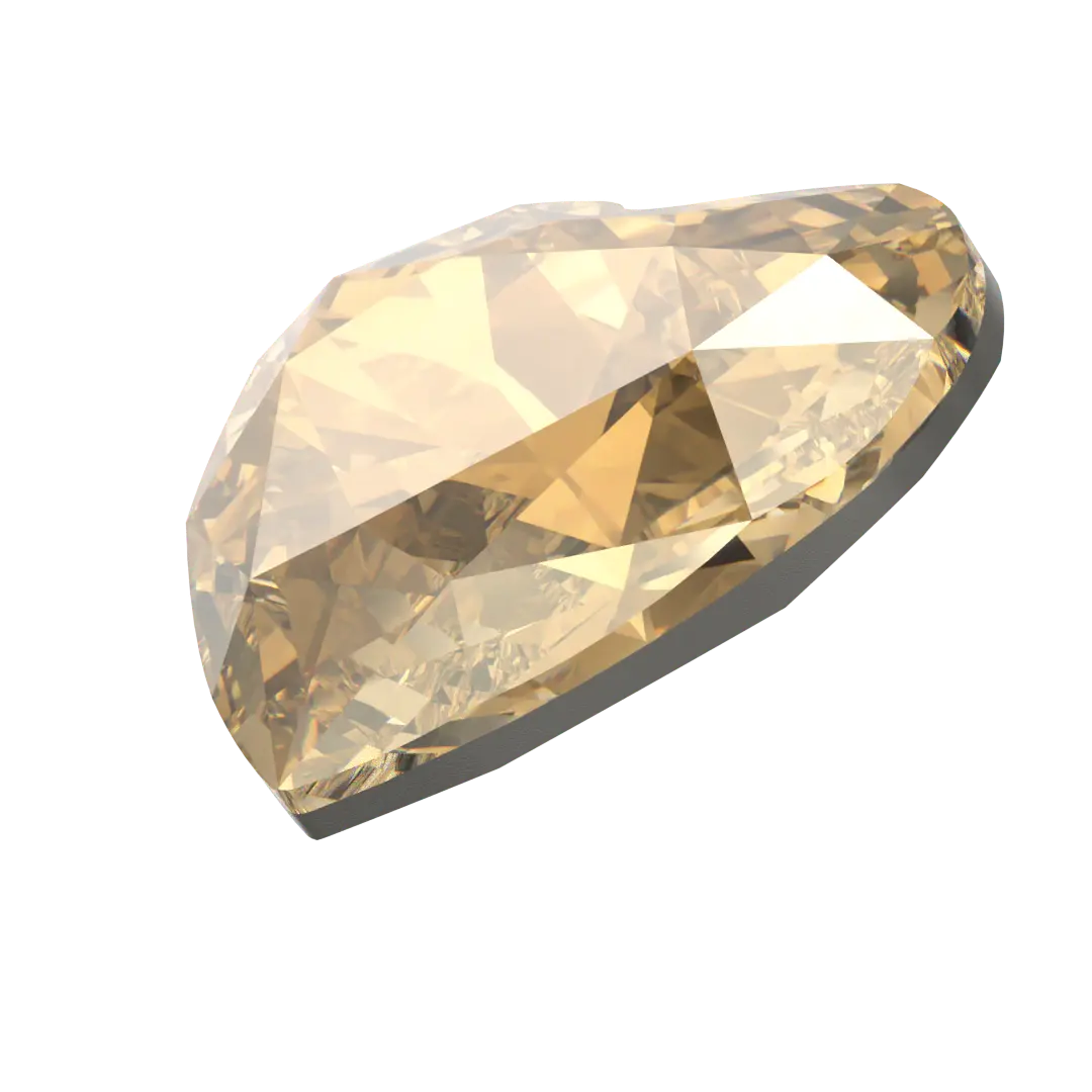 Swarovski Fancy Stones Forever Heart (4815) Crystal Golden Shadow