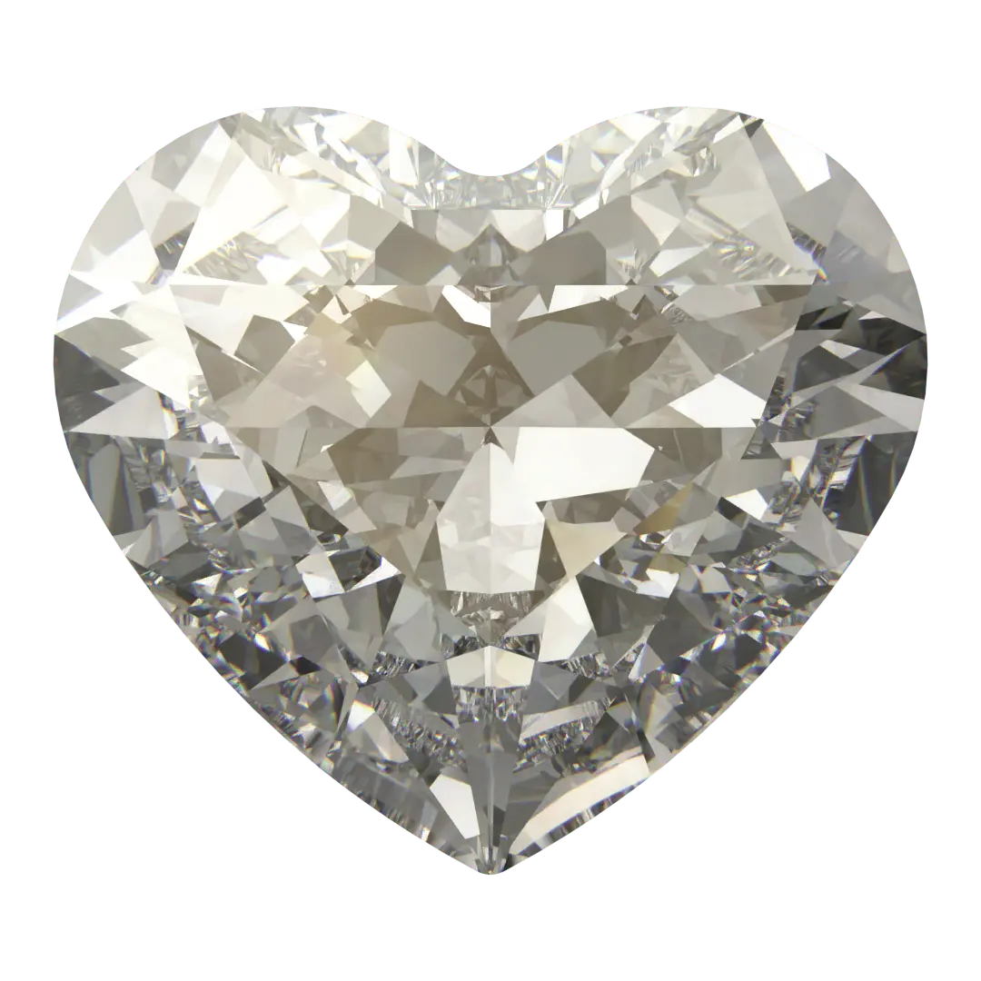 Swarovski Fancy Stones Forever Heart (4815) Crystal Silver Shade