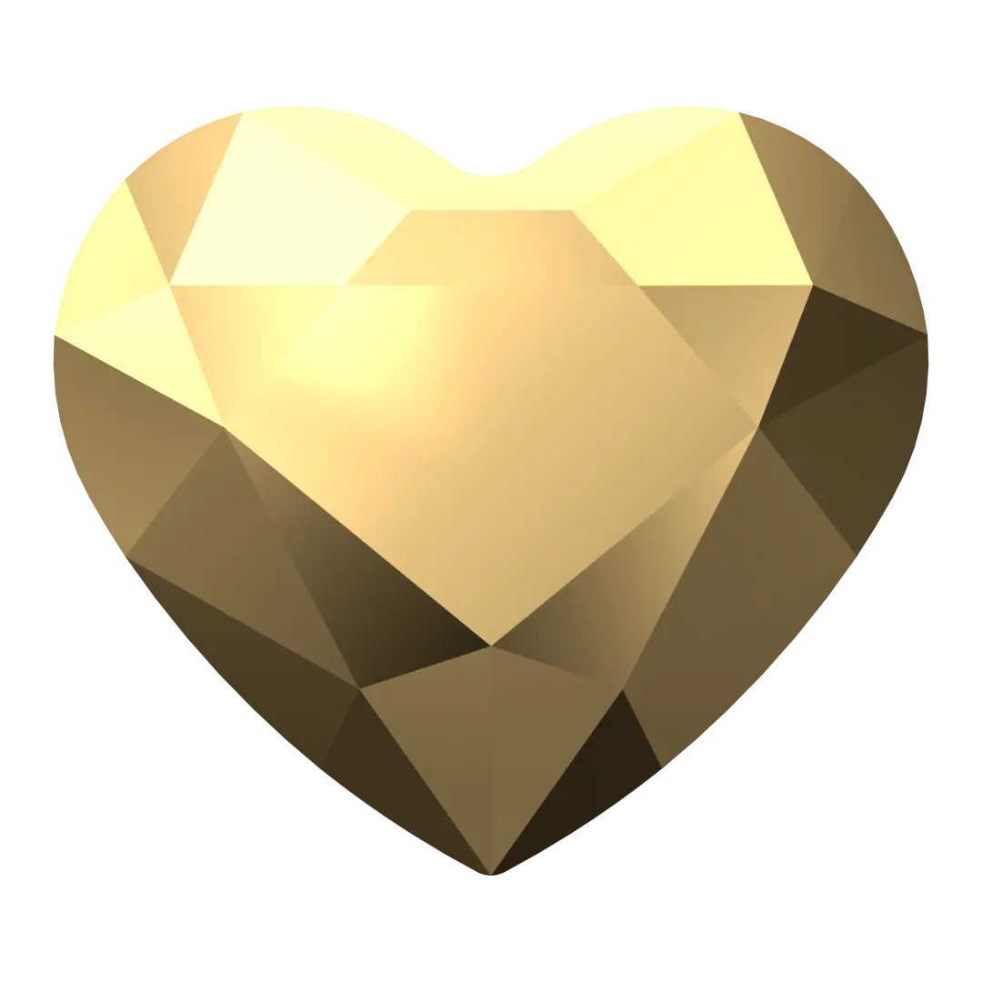 Swarovski Fancy Stones Forever Heart (4815) Crystal Aurum