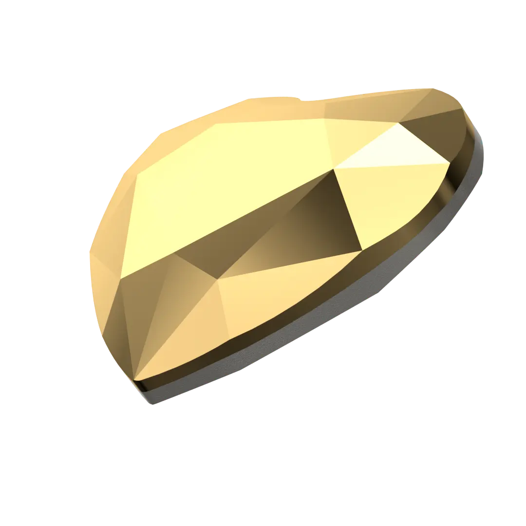 Swarovski Fancy Stones Forever Heart (4815) Crystal Aurum