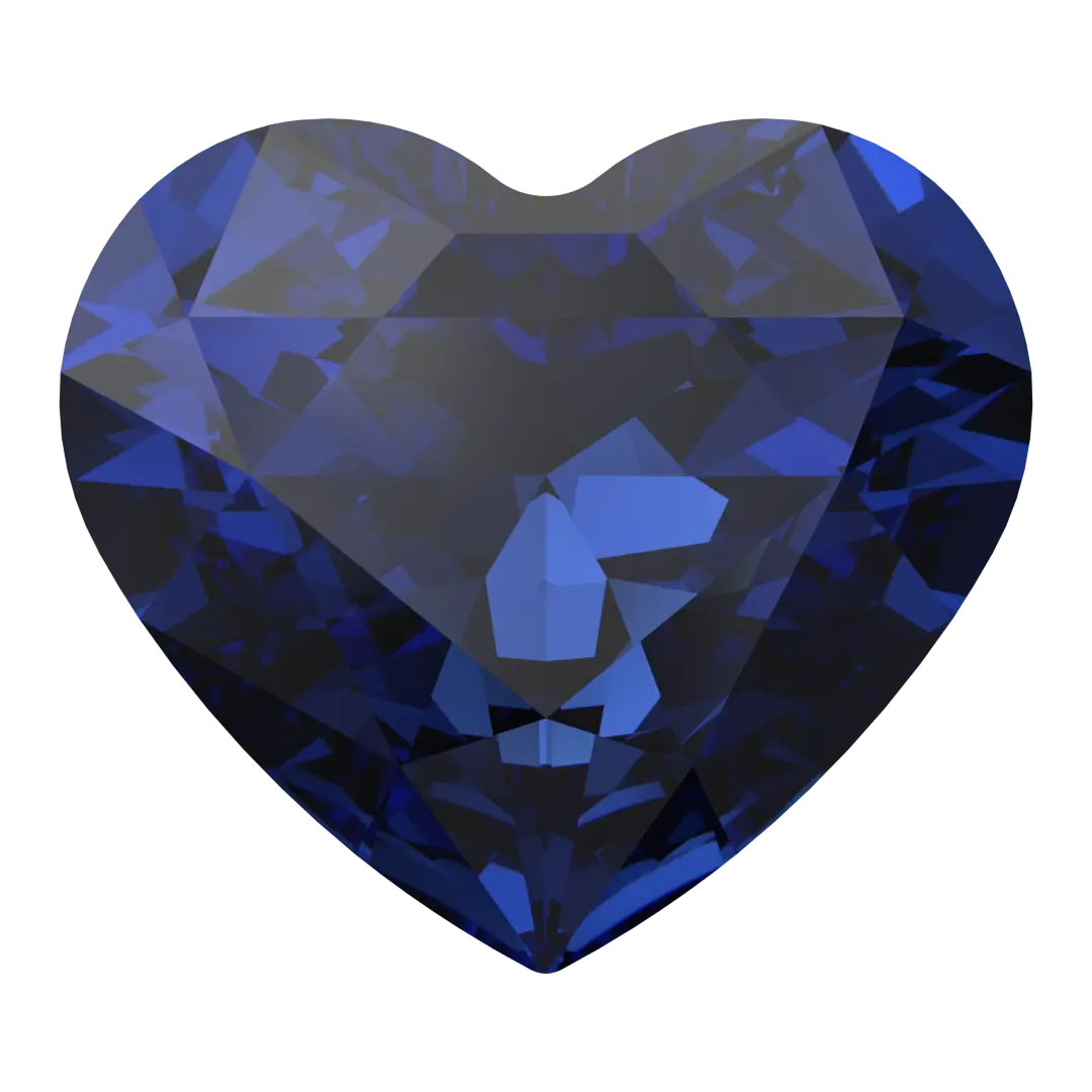 Swarovski Fancy Stones Forever Heart (4815) Recreated Dark Sapphire