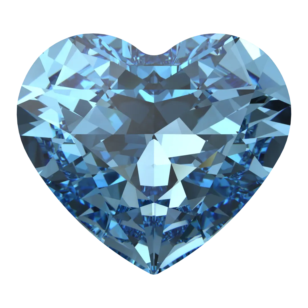 Swarovski Fancy Stones Forever Heart (4815) Aquamarine