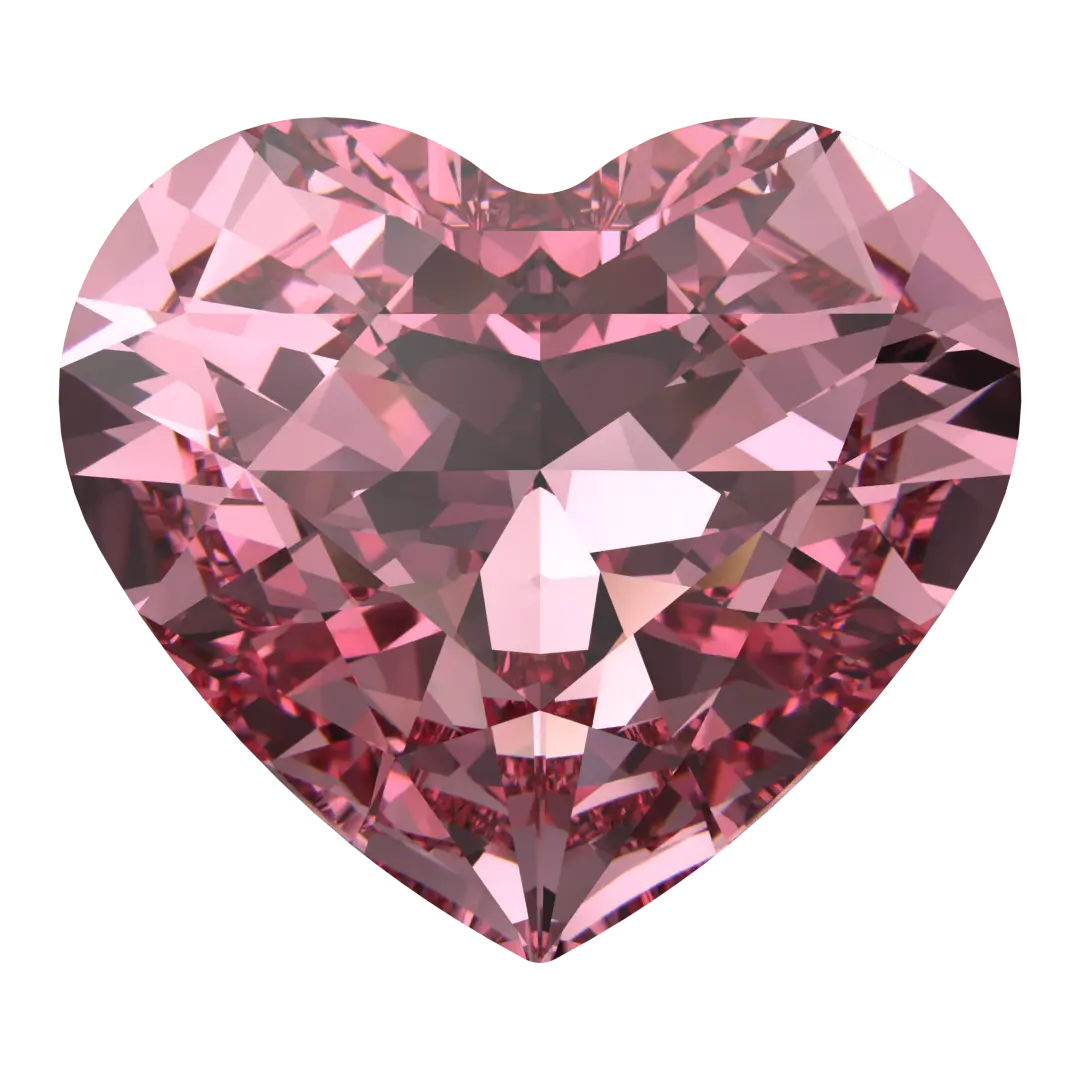 Swarovski Fancy Stones Forever Heart (4815) Light Rose