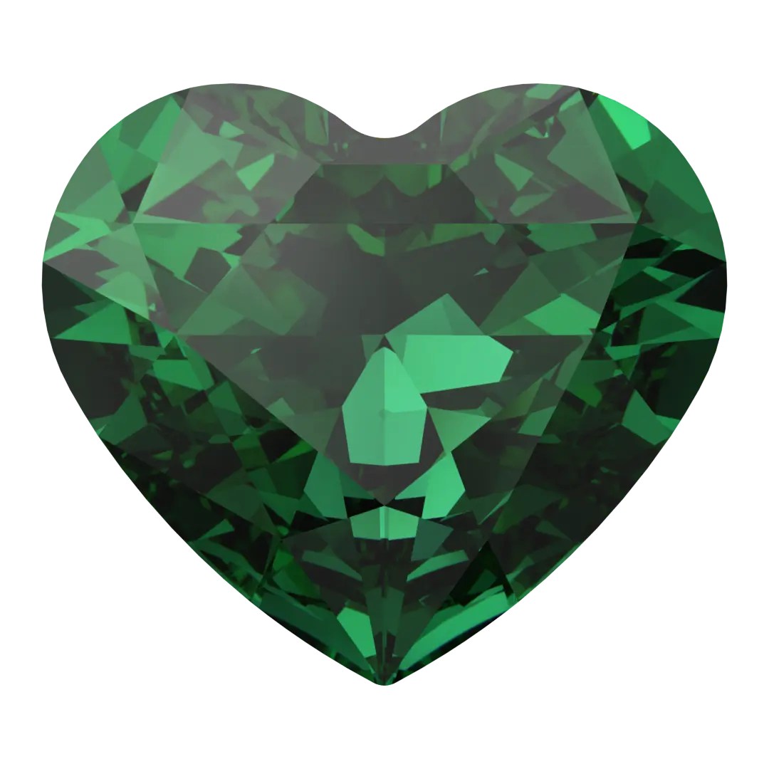 Swarovski Fancy Stones Forever Heart (4815) Majestic Green