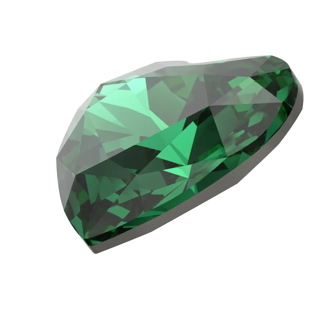 Swarovski Fancy Stones Forever Heart (4815) Majestic Green