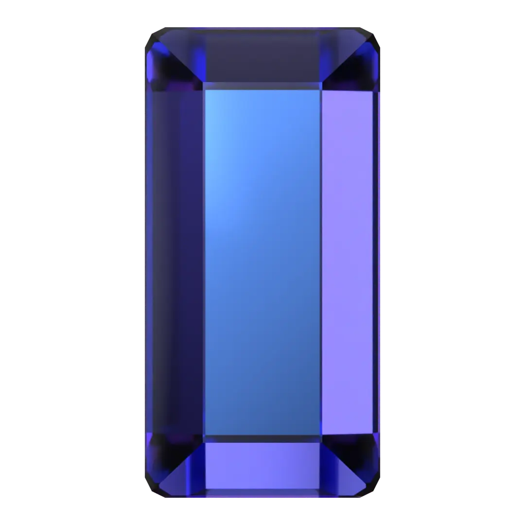 Serinity Hotfix Flat Back Crystals Baguette (2510) Crystal Heliotrope