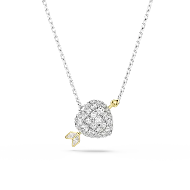 Swarovski Idyllia Pendant Heart White Mixed Metal Finish