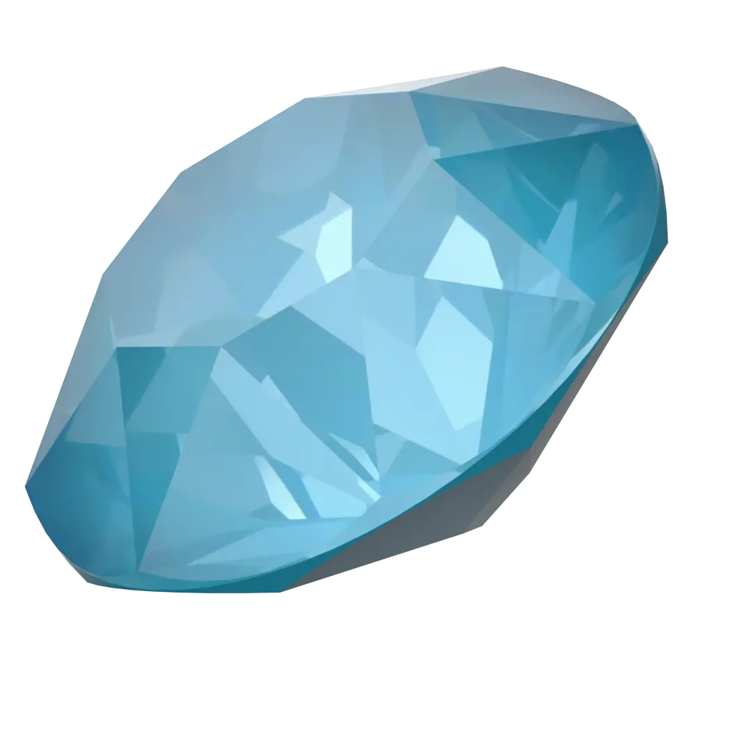 Serinity Chatons Round Stones (1028 & 1088) Crystal Teal Ignite UNFOILED