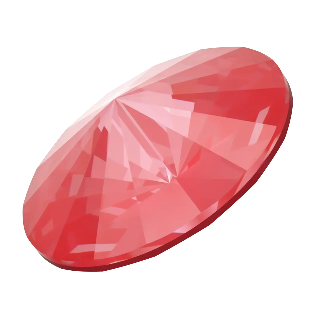 Swarovski Chatons Round Stones Rivoli (1122) Crystal Poppy Red Ignite UNFOILED