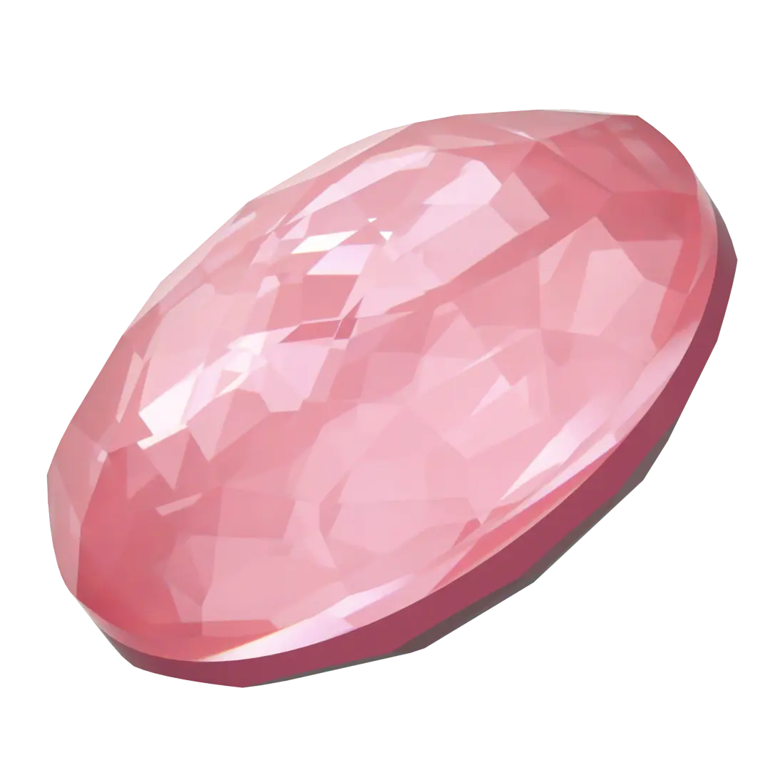 Swarovski Chatons Round Stones Fantasy (1383) Crystal Dahlia Ignite UNFOILED