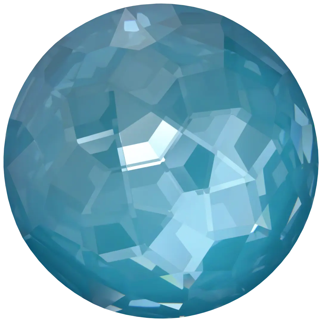 Swarovski Chatons Round Stones Fantasy (1383) Crystal Teal Ignite UNFOILED