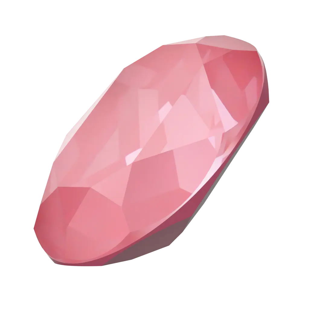 Swarovski Fancy Stones Oval (4120) Crystal Dahlia Ignite UNFOILED