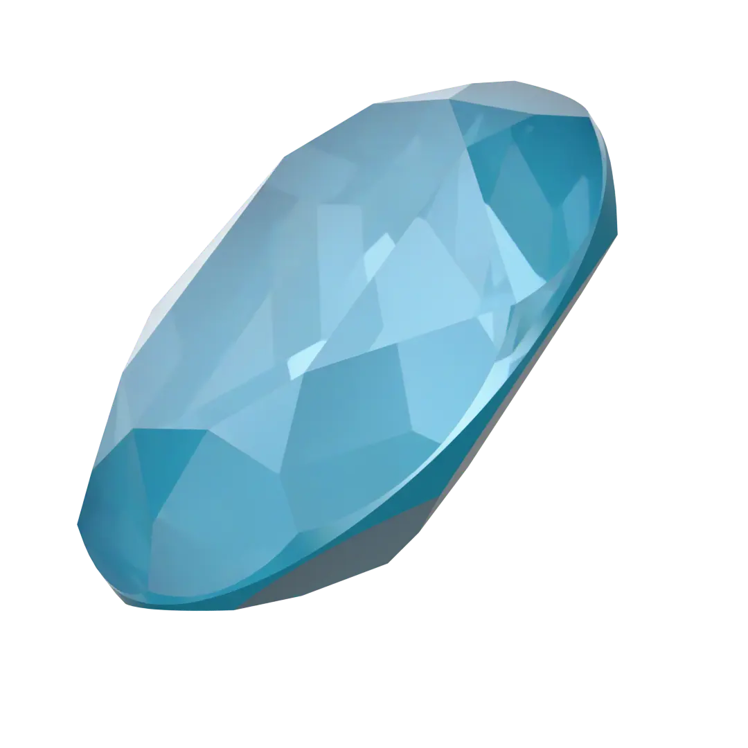 Swarovski Fancy Stones Oval (4120) Crystal Teal Ignite UNFOILED