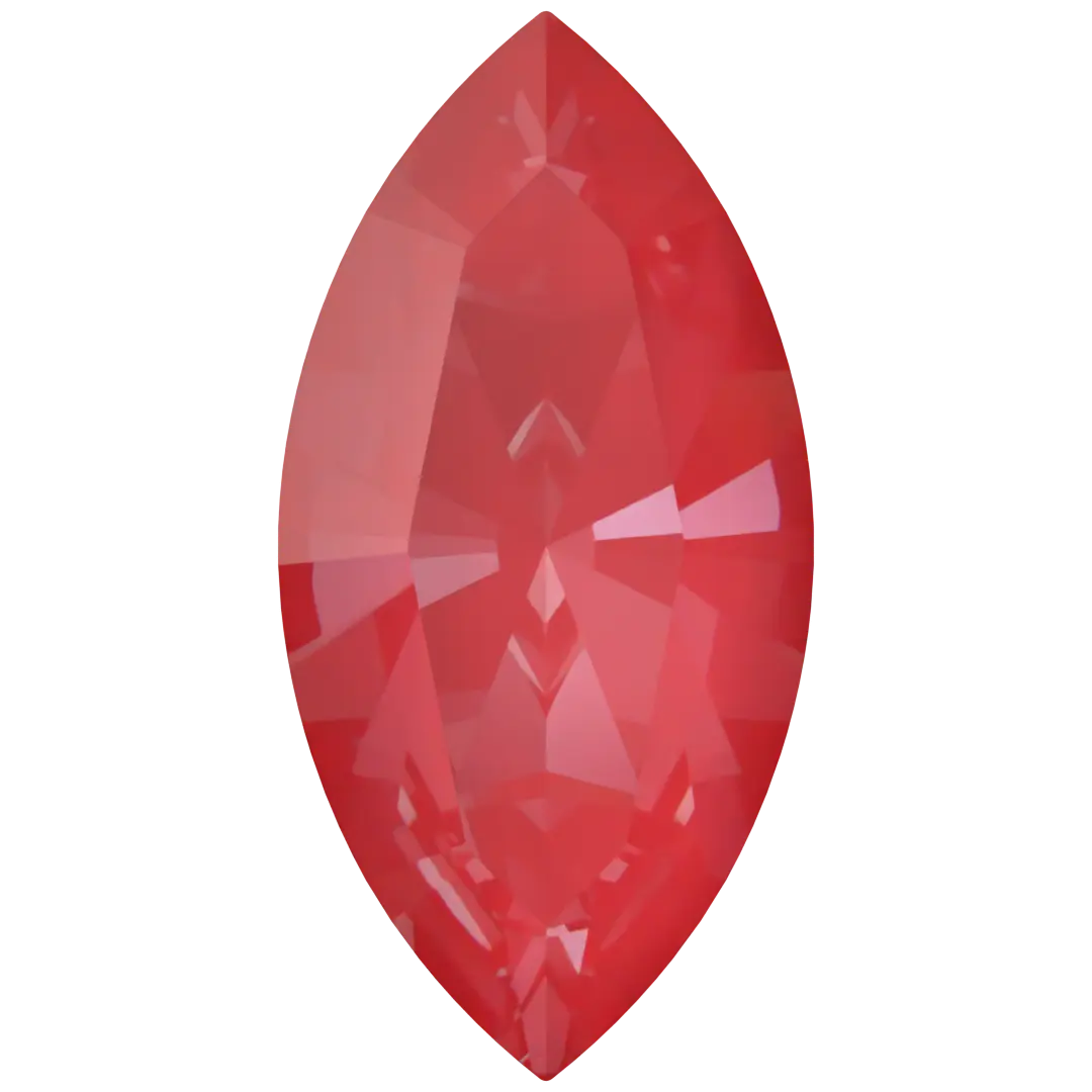 Swarovski Fancy Stones Xilion Navette (4228) Crystal Poppy Red Ignite UNFOILED