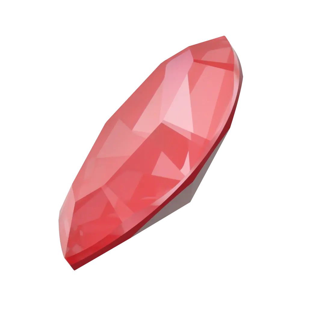 Swarovski Fancy Stones Xilion Navette (4228) Crystal Poppy Red Ignite UNFOILED